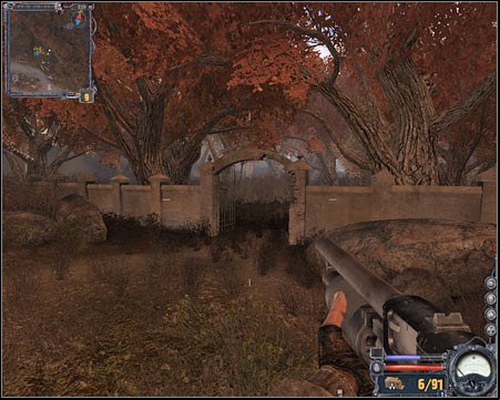 The most important thing for you to about while travelling through the woods is that you must avoid radiated zones and there are A LOT of those in the area - Red Forest - Quests - part 5 - Walkthrough - S.T.A.L.K.E.R.: Clear Sky - Game Guide and Walkthrough