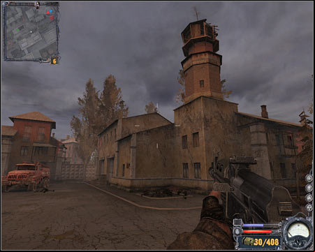 13) Eastern building - You'll have to get here with an intention of finding and disabling a power generator - Limansk - Map - part 3 - Walkthrough - S.T.A.L.K.E.R.: Clear Sky - Game Guide and Walkthrough