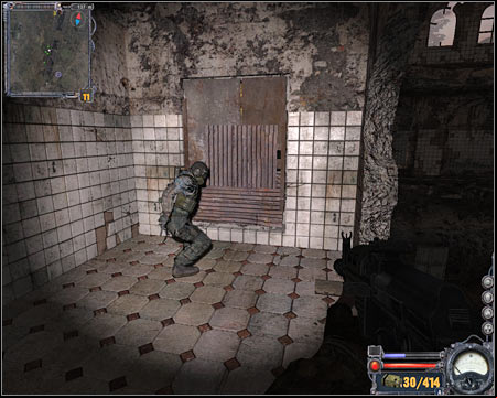 There's a tunnel to your left and obviously that's where you'll have to go - Hospital - Quests - part 2 - Walkthrough - S.T.A.L.K.E.R.: Clear Sky - Game Guide and Walkthrough