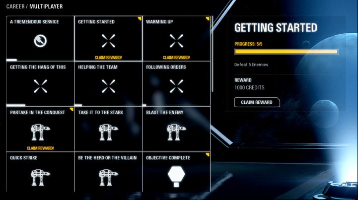 Milestones represent your in-game progress and give you various rewards. - Battlefront 2: Starting tips - Tips and advise - Star Wars Battlefront 2 Game Guide