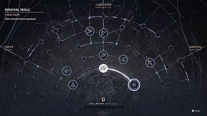 Another method is to buy skills for development points - How to heal the hero in Jedi Fallen Order? - Combat - Star Wars Jedi Fallen Order Guide