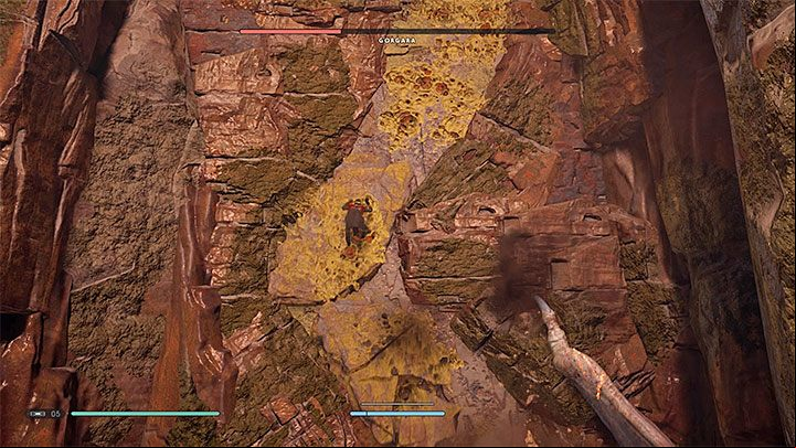 Gorgara will appear again after you start climbing the yellow wall - Chapter 5 Gorgara and the Tomb of Kujet | Fallen Order Walkthrough - Main Story - Star Wars Jedi Fallen Order Guide