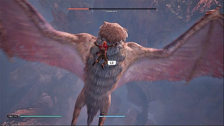 In the free-fall sequences, you have to guide Cal to Gorgaras ridge to make the attack prompt appear on the monster (example in the picture) - Chapter 5 Gorgara and the Tomb of Kujet | Fallen Order Walkthrough - Main Story - Star Wars Jedi Fallen Order Guide