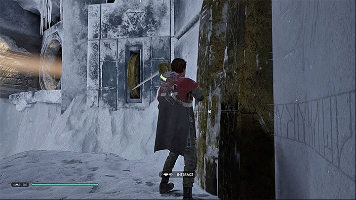 In the new location, catch the line and go with it to the nearby attachment point - Chapter 5 Ilum | Fallen Order Walkthrough - Main Story - Star Wars Jedi Fallen Order Guide