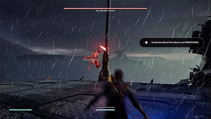 The first fight with the Second Sister isnt a full confrontation with this boss - you dont have to deplete her entire health bar - Prologue | Fallen Order Walkthrough - Main Story - Star Wars Jedi Fallen Order Guide