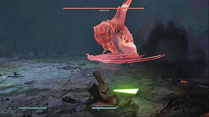 Gorgara can also attack you with its wing - Gorgara | Fallen Order Boss - Bosses - Star Wars Jedi Fallen Order Guide