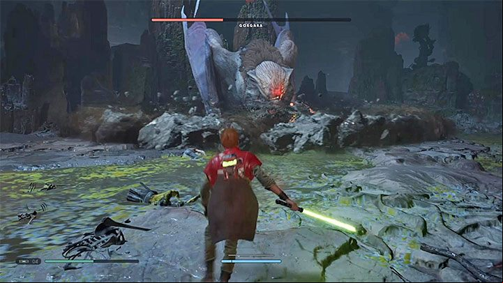 In the next phase, Gorgara will start flying around the cave - Gorgara | Fallen Order Boss - Bosses - Star Wars Jedi Fallen Order Guide