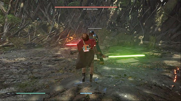 The Ninth Sister can also use the Force - she has access to Force Push and Force Pull - The Ninth Sister | Fallen Order Boss - Bosses - Star Wars Jedi Fallen Order Guide