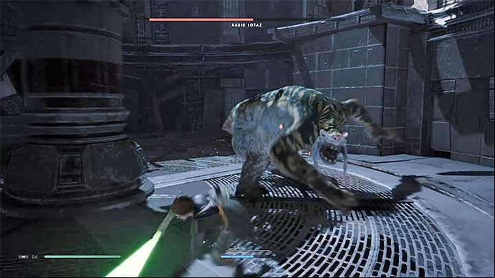 After that, focus on dodging the monsters attacks because they deal huge damage - Rabid Jotaz (Zeffo) | Fallen Order Boss - Bosses - Star Wars Jedi Fallen Order Guide