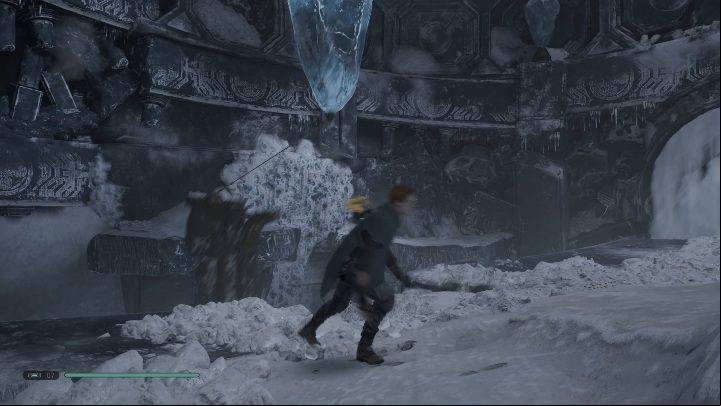 The fourth task is to attach the line from the crystal to the mechanism and push it away so that it ends up on the other side of the temple - How to unlock age - Jedi Temple in Jedi Fallen Order? - Riddles - Star Wars Jedi Fallen Order Guide
