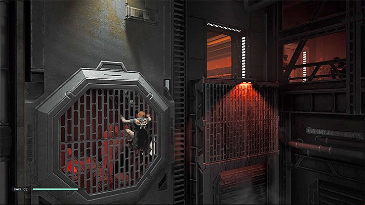 Go to the wall and jump to the bars on the cages with Wookiees kept inside - Chapter 3 Kashyyyk | Fallen Order Walkthrough - Main Story - Star Wars Jedi Fallen Order Guide