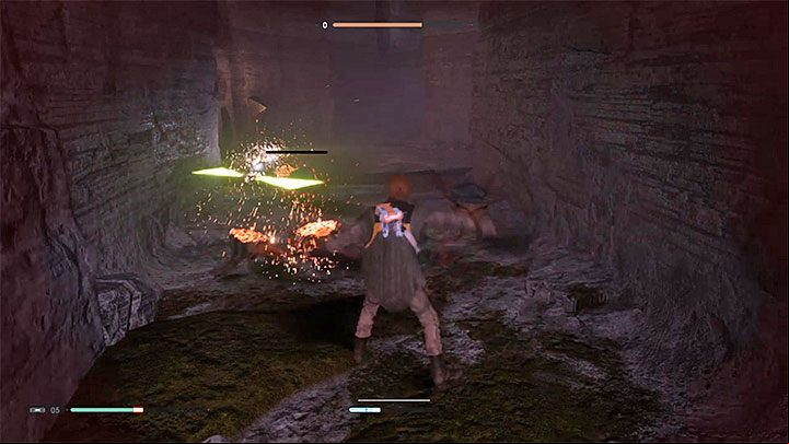 Hold down the block button (L1 / LB on the controller) and press the Force attack button (Triangle / Y on the controller) - Triple Take | Trophy, achievement in Star Wars Jedi Fallen Order - Trophy Guide - Star Wars Jedi Fallen Order Guide