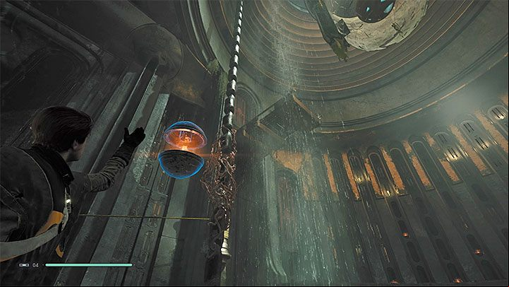 Throw the lantern at the branches shown in the picture - Chapter 3 Tomb of Miktrull | Fallen Order Walkthrough - Main Story - Star Wars Jedi Fallen Order Guide