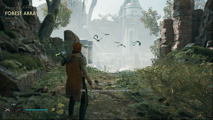 Forest Array is one of the regions of the planet Koboh - Jedi Survivor: Going through the Forest Array on Koboh - Puzzles - Star Wars Jedi Survivor guide
