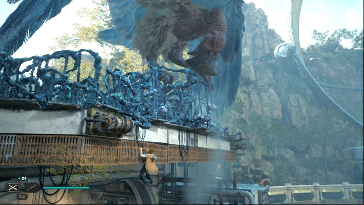 Reach the new climbing point and move to the right - Jedi Survivor: Going through the Forest Array on Koboh - Puzzles - Star Wars Jedi Survivor guide