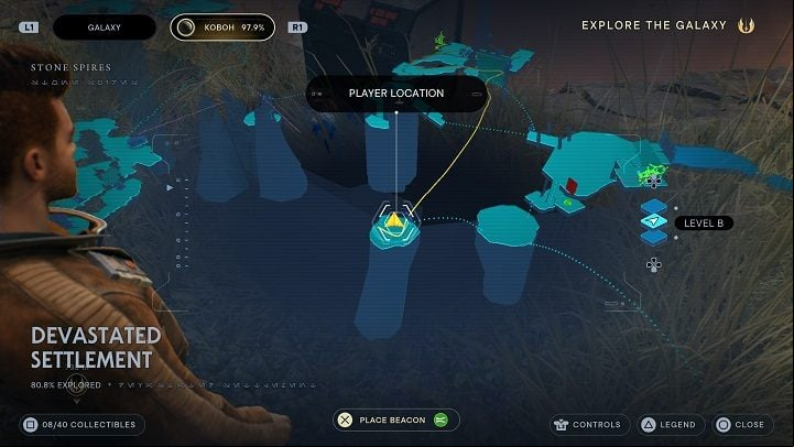 It contains a secret - Jedi Survivor: Devastated Settlement - list of secrets (Part 1) - Koboh - Star Wars Jedi Survivor guide