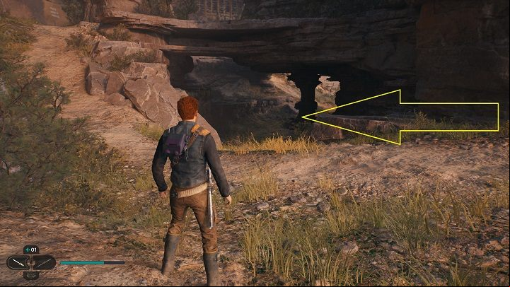 From the place where you fought Gorocco, go down the tunnel visible nearby and , heading to the right, get out - Jedi Survivor: Southern Reach - list of secrets, part 1 - Koboh - Star Wars Jedi Survivor guide