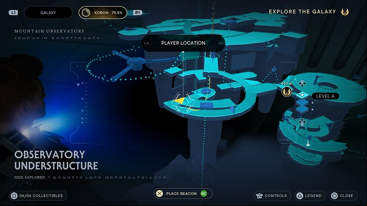 A little further on is another elevator, which will take you down to a corridor - go right to reach another elevator, through which you will get to the Rift age thus unlocking a shortcut - Jedi Survivor: Rift age - list of secrets - Koboh - Star Wars Jedi Survivor guide