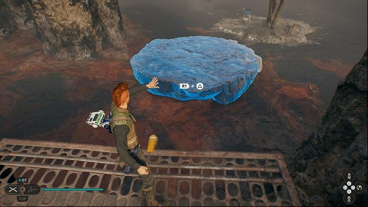 Return to the meditation site - you will do this by raising the platform on the marsh and jumping over it to the hill with the meditation point - Jedi Survivor: Viscid Bog - list of secrets - Koboh - Star Wars Jedi Survivor guide