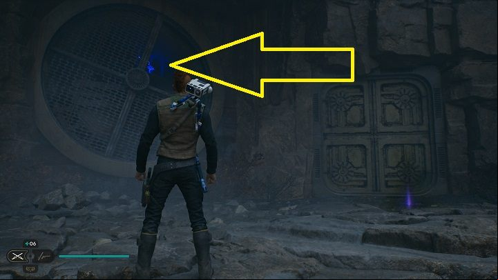 To open the nearby door and get to the chest, you'll need to use BD-1 on the fuse by the large fan next to the last secret you found - Jedi Survivor: Fogged Expanse - list of secrets - Koboh - Star Wars Jedi Survivor guide
