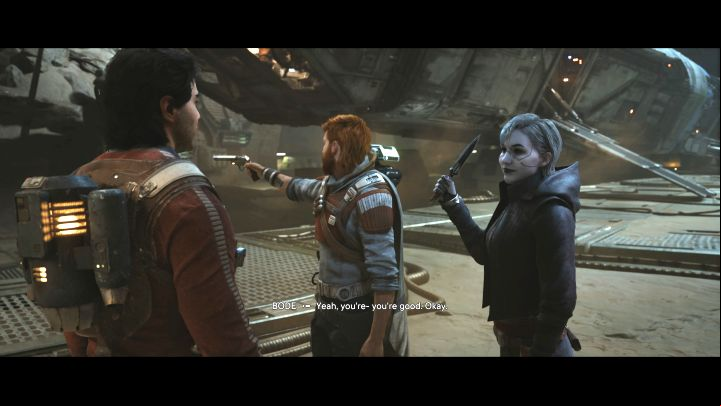 Cal simultaneously uses a blaster and a lightsaber - Star Wars Jedi Survivor: Lightsaber combat stances - Basics - Star Wars Jedi Survivor guide