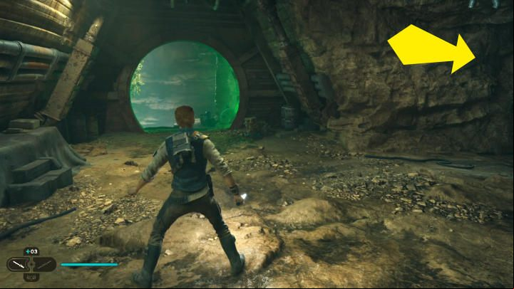 Greez will open a door in Cal's room leading to the Smuggler's Tunnels - Star Wars Jedi Survivor: Find Gyro Module - Walkthorugh - Star Wars Jedi Survivor guide
