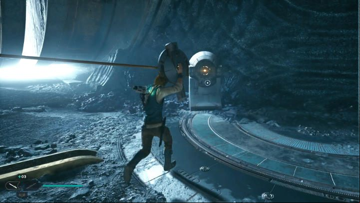 Cross the bridge - Star Wars Jedi Survivor: Find Gyro Module - Walkthorugh - Star Wars Jedi Survivor guide