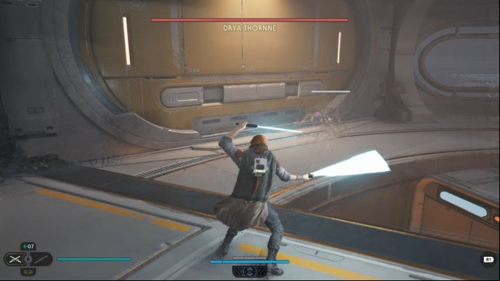 The boss can activate camouflage - Jedi Survivor: How to defeat Drya Thornne on the Shattered Moon? - Bosses - Star Wars Jedi Survivor guide