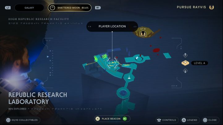 The Republic Research Laboratory is a vast location on the Shattered Moon - Jedi Survivor: Orb Amplifier puzzle in the Republic Research Laboratory - Puzzles - Star Wars Jedi Survivor guide