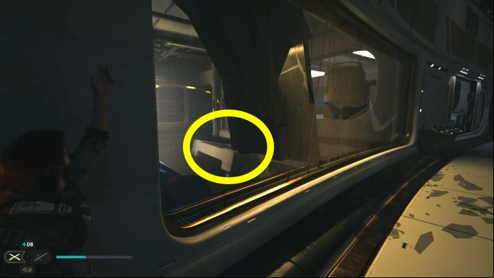 Go as far to the left as possible and throw the orb towards the second inclined platform - we marked it in the picture - Jedi Survivor: Orb Amplifier puzzle in the Republic Research Laboratory - Puzzles - Star Wars Jedi Survivor guide
