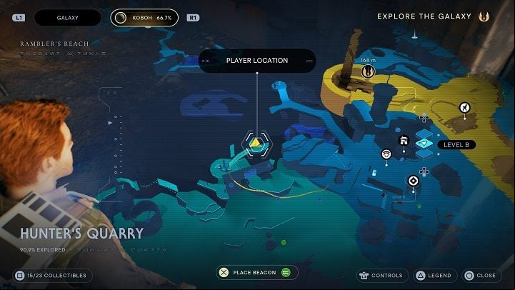 In the same place you'll find a Force Tear - the related challenge involves fighting a group of opponents - Jedi Survivor: Hunters Quarry - list of secrets - Koboh - Star Wars Jedi Survivor guide