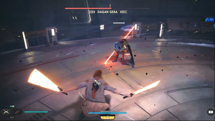 A new attack appearing in this phase is a large explosion to which build-up takes a few seconds - Jedi Survivor: How to defeat Dagan Gera (Observation Deck)? - Bosses - Star Wars Jedi Survivor guide