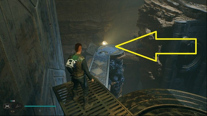From the Meditation Point, move forward, jumping on platforms and from wall to wall - Jedi Survivor: Collapsed age - list of secrets - Koboh - Star Wars Jedi Survivor guide