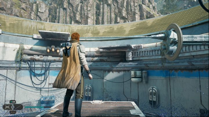 Since the beam protects you from blue dust, you can use it to enter a new area - Star Wars Jedi Survivor: The Forest Array - Walkthorugh - Star Wars Jedi Survivor guide