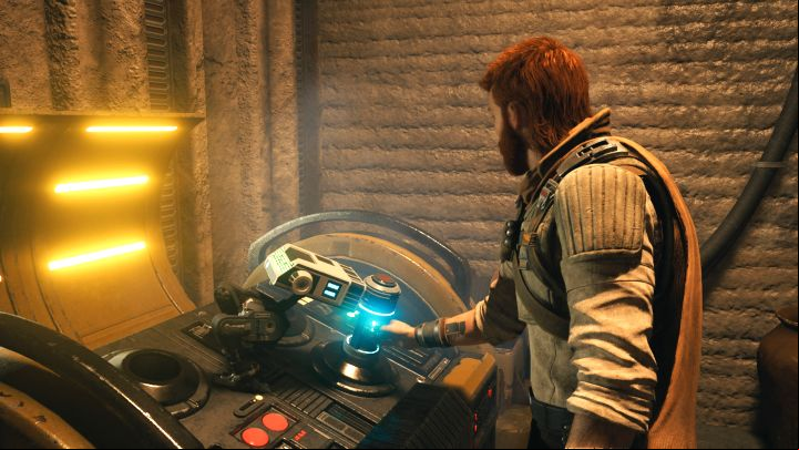 Behind the door, you'll encounter a large chest containing a Stim Canister - Star Wars Jedi Survivor: Mysterious Keycode in Domas Outpost Commodities - Unique Collectibles - Star Wars Jedi Survivor guide