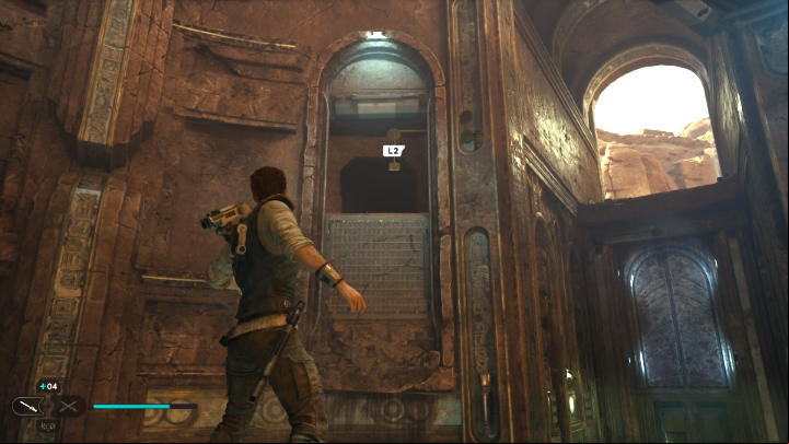 Continuing along the main path, you will reach the room shown in the above screenshot - Star Wars Jedi Survivor: Reach Pilgrims Sanctuary - Walkthorugh - Star Wars Jedi Survivor guide
