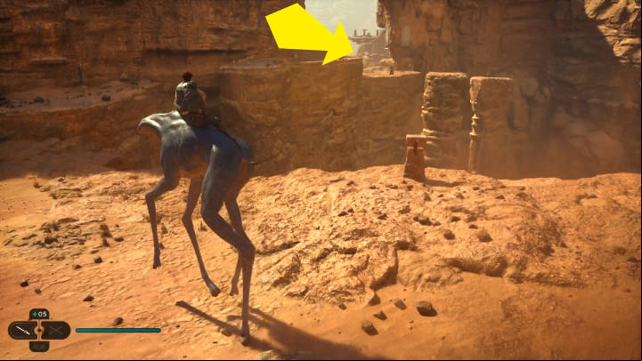 After leaving the hideout, get on Spamela - Star Wars Jedi Survivor: Reach Pilgrims Sanctuary - Walkthorugh - Star Wars Jedi Survivor guide