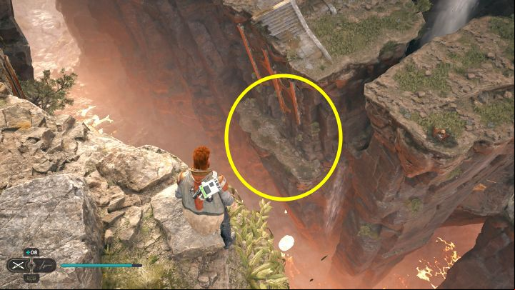 Walk by the edge next to the meditation point - Jedi Survivor: Jedi Chamber in the Devastated Settlement - Puzzles - Star Wars Jedi Survivor guide