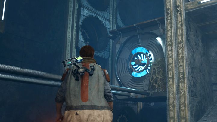 To the right is a second stone block - use Force Pull on it - Jedi Survivor: Chamber of Clarity on Koboh - Puzzles - Star Wars Jedi Survivor guide