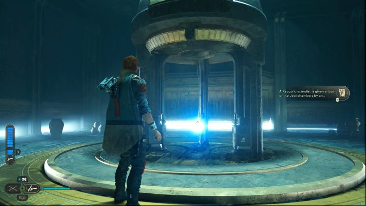 Once the enemy is dead, gather smaller collectibles or simply go straight to the door to the final room - Jedi Survivor: Chamber of Fortitude (Koboh) - Puzzles - Star Wars Jedi Survivor guide