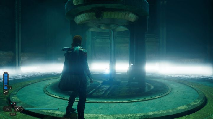 In the new room, the essence will be unveiled, and you can collect the main prize for solving the puzzles of this dungeon - the Recuperation perk - Jedi Survivor: The Chamber of Connection on Koboh - Puzzles - Star Wars Jedi Survivor guide