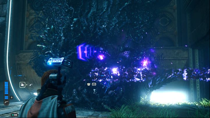 Use the grinder to create a blazing purple path - Jedi Survivor: The Chamber of Connection on Koboh - Puzzles - Star Wars Jedi Survivor guide
