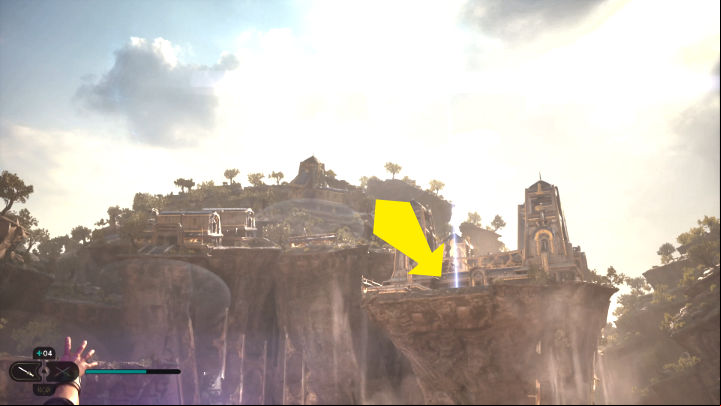 Use the orb amplifier to burn off the matter blocking the last air current, and then fly into the Grand Courtyard on a Relter - Star Wars Jedi Survivor: Research Tanalor - Walkthorugh - Star Wars Jedi Survivor guide