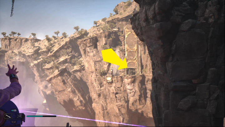 Fly on the nearby Relter into the rising air current and head to the spot marked in the image above - Star Wars Jedi Survivor: Research Tanalor - Walkthorugh - Star Wars Jedi Survivor guide