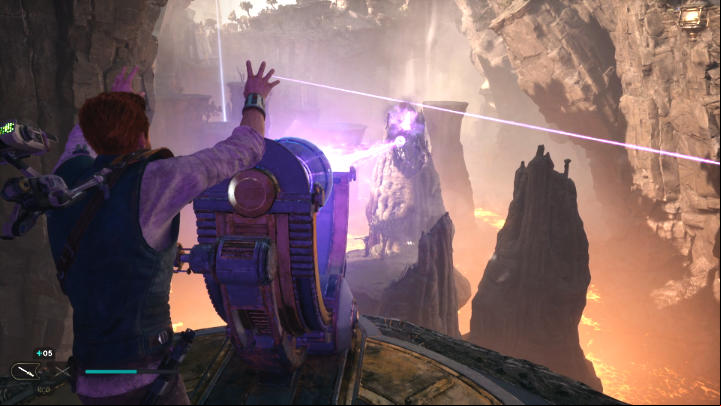 Use the orb amplifier to burn matter in the rock opposite - Star Wars Jedi Survivor: Research Tanalor - Walkthorugh - Star Wars Jedi Survivor guide