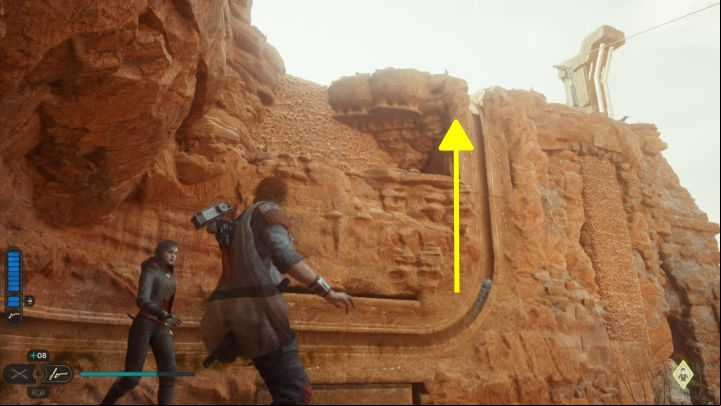 Now that the path is ready, the second sphere can reach the very top of the ruins - Jedi Survivor: Path of Restoration (Jedha) - puzzles - Puzzles - Star Wars Jedi Survivor guide