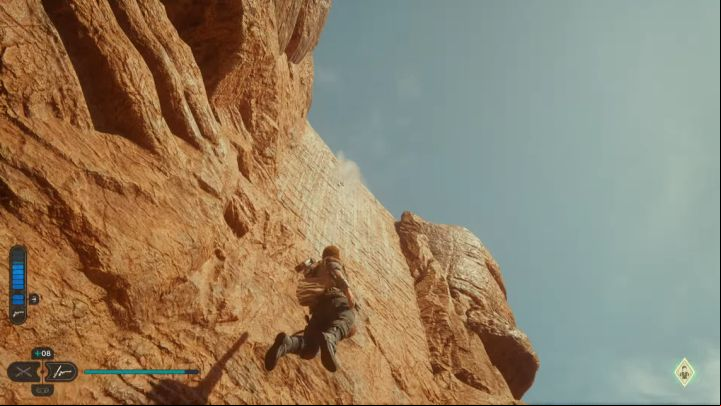 Mid run, use the opportunity to activate the grappling hook - Jedi Survivor: Path of Persistence (Jedha) - puzzles - Puzzles - Star Wars Jedi Survivor guide
