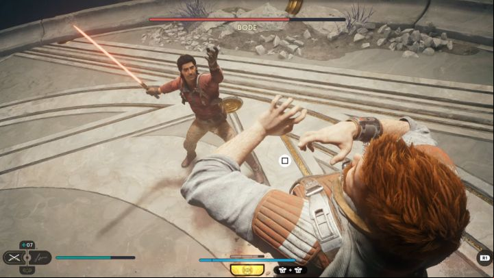 Bode often uses Force grabs - Jedi Survivor: How to defeat the final boss - Bode Akuna? - Bosses - Star Wars Jedi Survivor guide