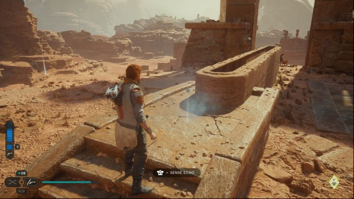 This echo is found on the top level of the ruins, next to a ball track used in the puzzle - Jedi Survivor: Path of Persistence on Jedha - list of secrets - Jedha - Star Wars Jedi Survivor guide