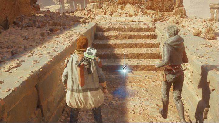 You have to solve the riddle of the Path of Restoration - we described it in the chapter Riddles - Jedi Survivor: Path of Restoration on Jedha - list of secrets - Jedha - Star Wars Jedi Survivor guide